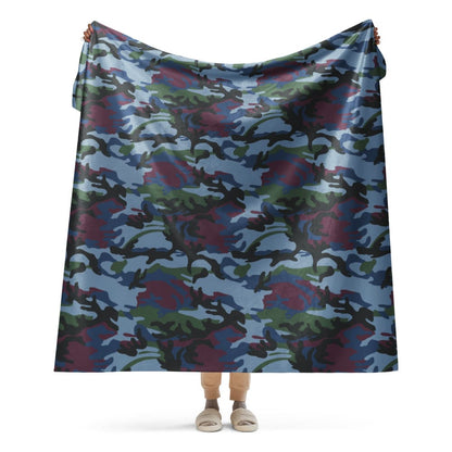 Street Fighter Allied Nations Movie CAMO Sherpa blanket - 60″×80″