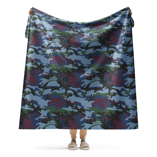 Street Fighter Allied Nations Movie CAMO Sherpa blanket - 60″×80″ - Blanket