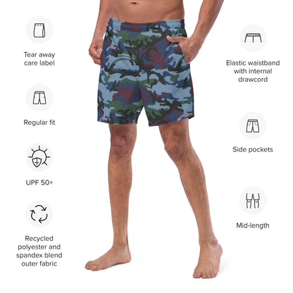 Street Fighter Allied Nations Movie CAMO swim trunks - Mens Swim Trunks