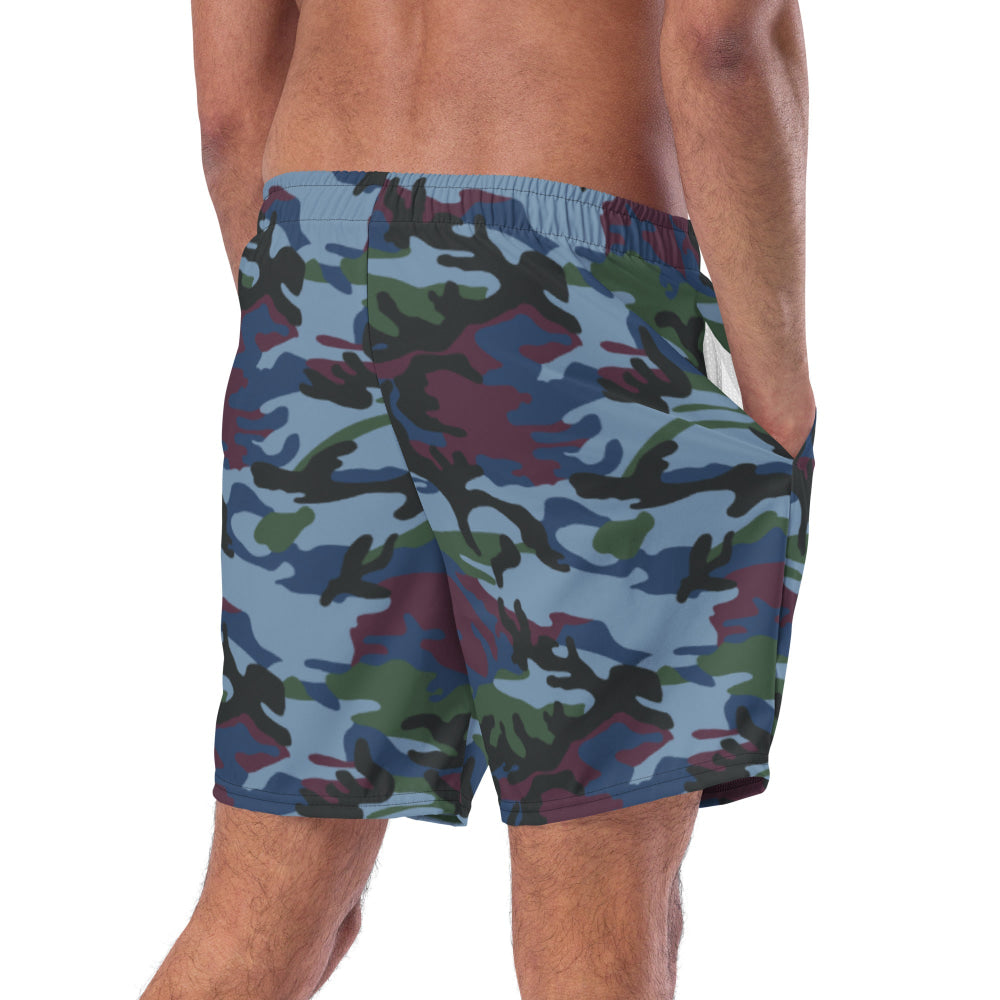 Street Fighter Allied Nations Movie CAMO swim trunks - Mens Swim Trunks