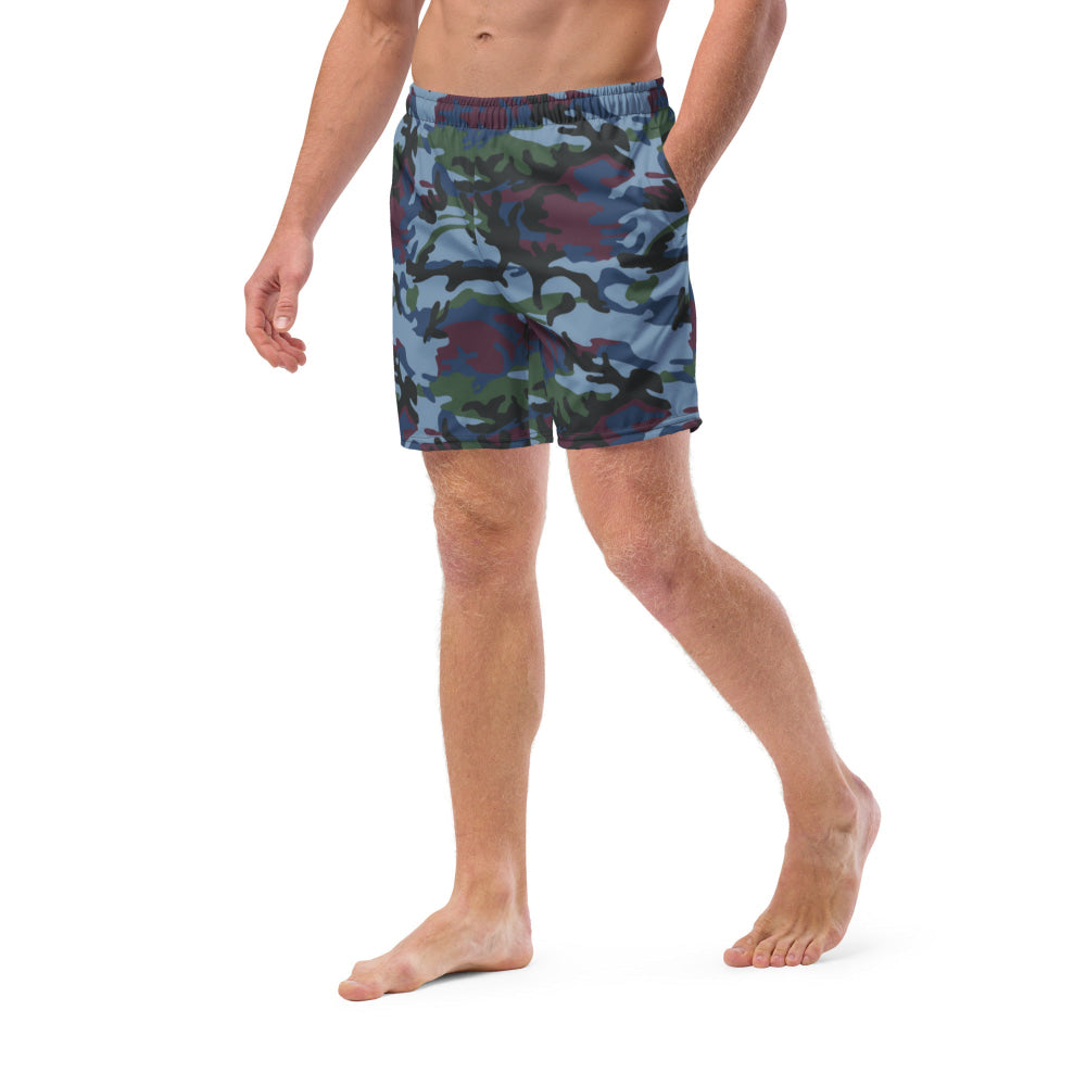 Street Fighter Allied Nations Movie CAMO swim trunks - Mens Swim Trunks