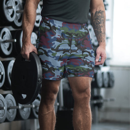 Allied Expedition CAMO Unisex Athletic Long Shorts - XS