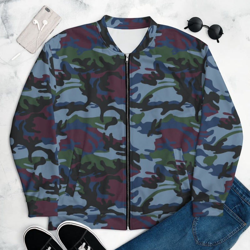 Street Fighter Allied Nations Movie CAMO Unisex Bomber Jacket - XS - Unisex Bomber Jacket