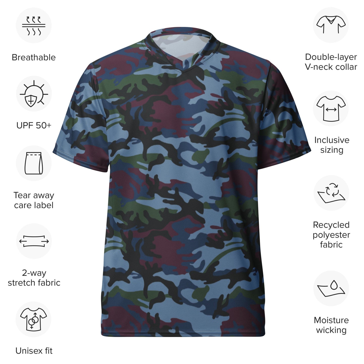 Street Fighter Allied Nations Movie CAMO unisex sports jersey Sports Jerseys