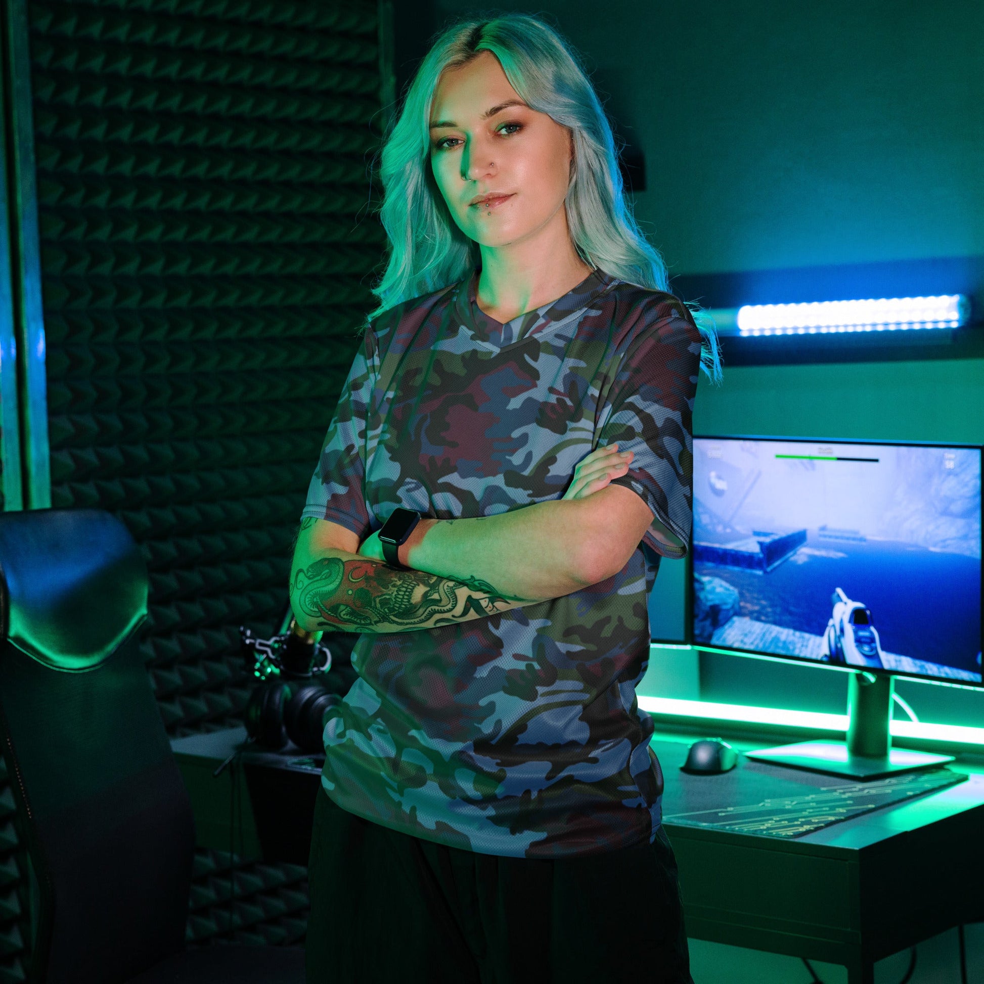 Street Fighter Allied Nations Movie CAMO unisex sports jersey Sports Jerseys