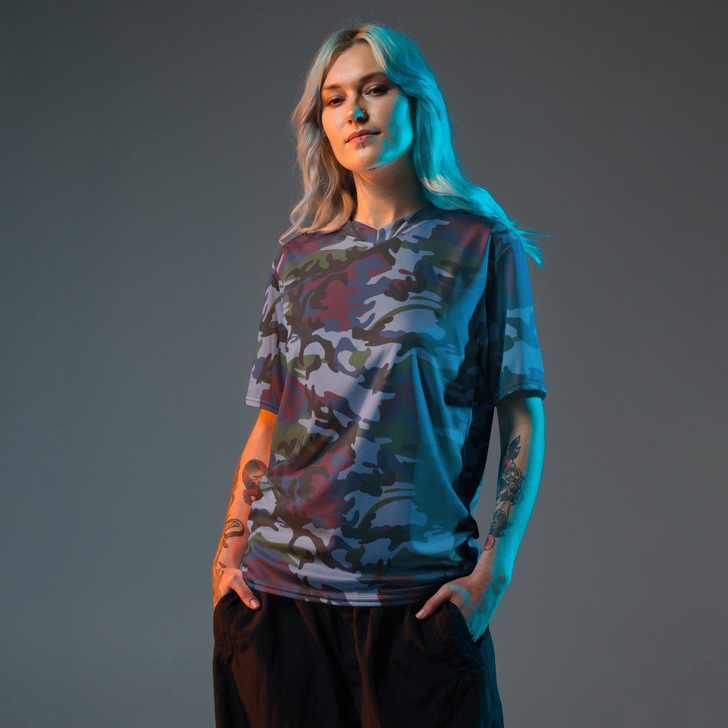 Street Fighter Allied Nations Movie CAMO unisex sports jersey Sports Jerseys