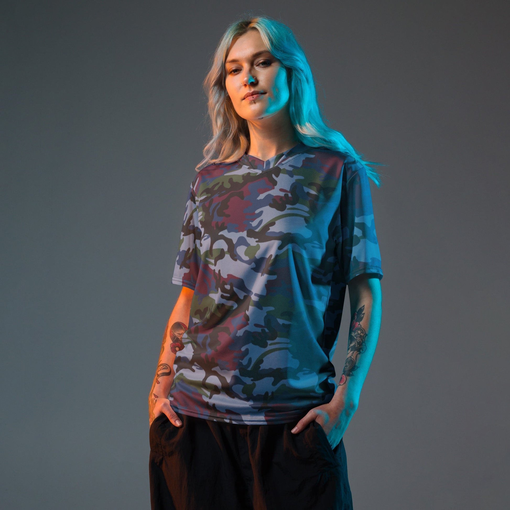 Street Fighter Allied Nations Movie CAMO unisex sports jersey Sports Jerseys