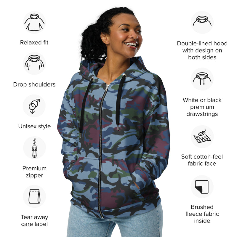 Allied Expedition CAMO Unisex Zip Hoodie