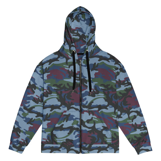 Street Fighter Allied Nations Movie CAMO Unisex zip hoodie - Zip Hoodie