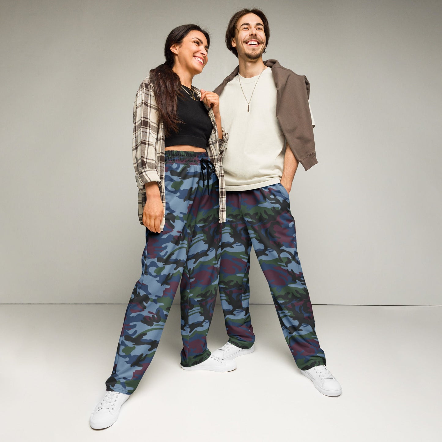Street Fighter Allied Nations Movie CAMO Unisex Wide-Leg Joggers - 2XS