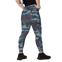 Street Fighter Allied Nations Movie CAMO Women’s Leggings with pockets - 2XS - Womens Leggings with pockets