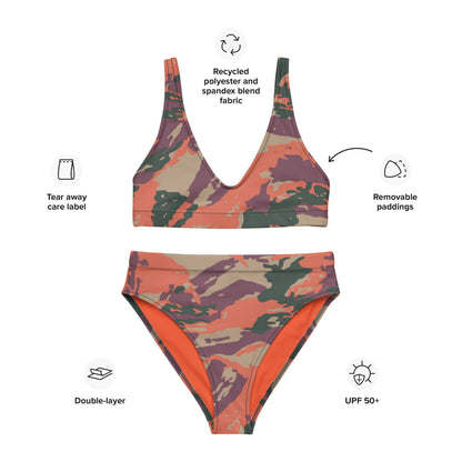 Street Fighter Bison Shock Trooper Movie CAMO high-waisted bikini - Womens High-Waisted Bikini