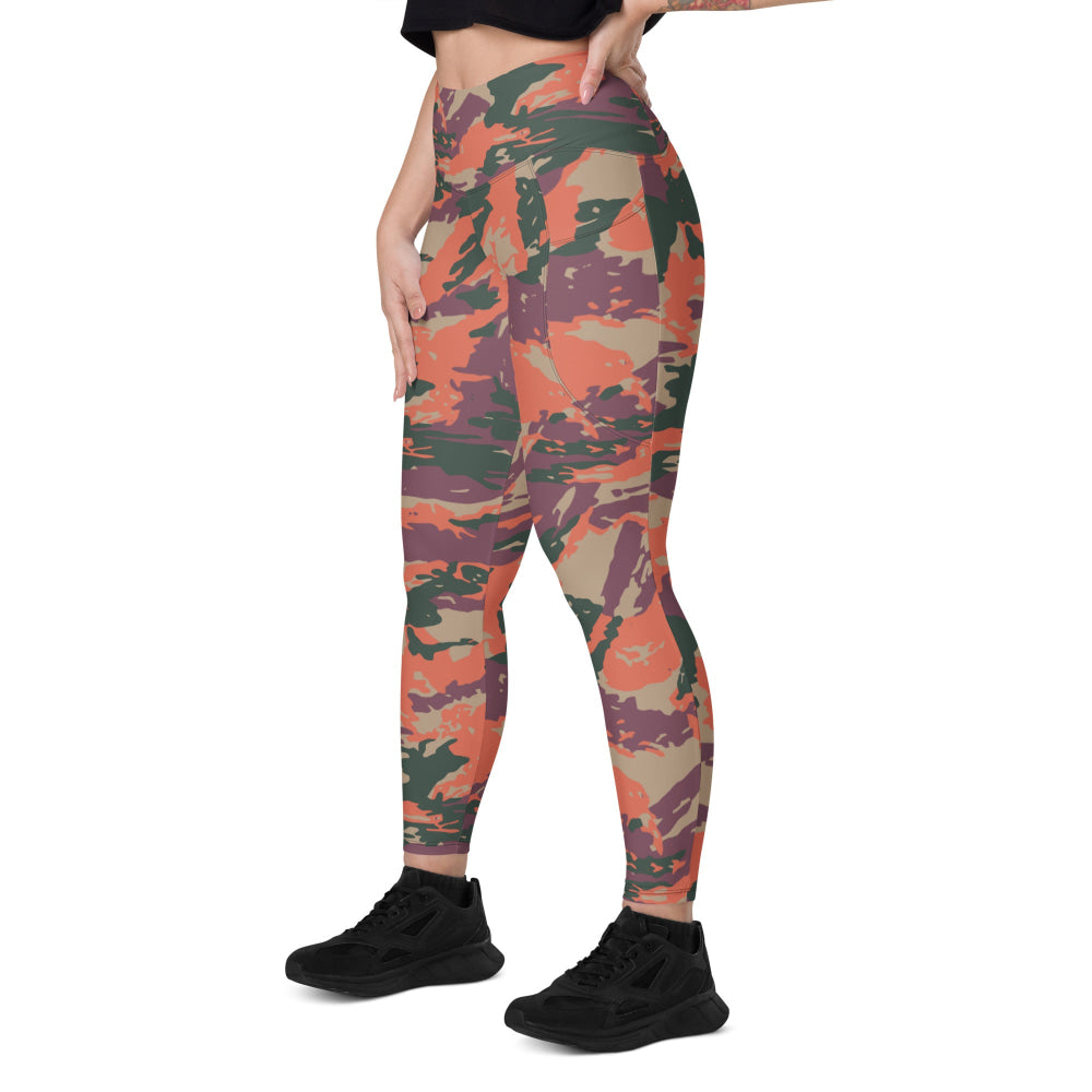 Street Fighter Bison Shock Trooper Movie CAMO Leggings with pockets - Womens With Pockets