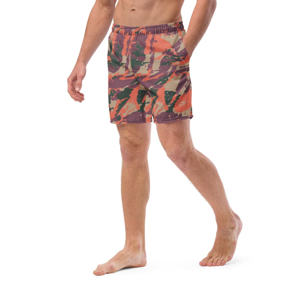 Street Fighter Bison Shock Trooper Movie CAMO Men’s swim trunks