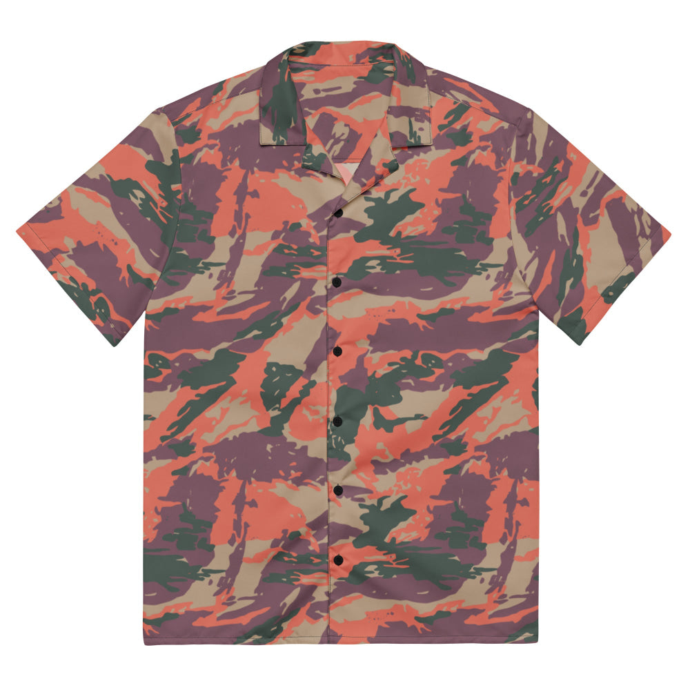 Street Fighter Bison Shock Trooper Movie CAMO Unisex button shirt