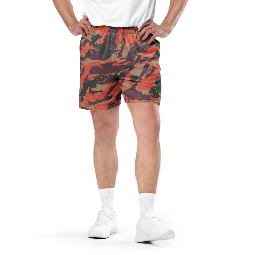 Street Fighter Bison Shock Trooper Movie CAMO Unisex mesh shorts - 2XS - Unisex Mesh Shorts