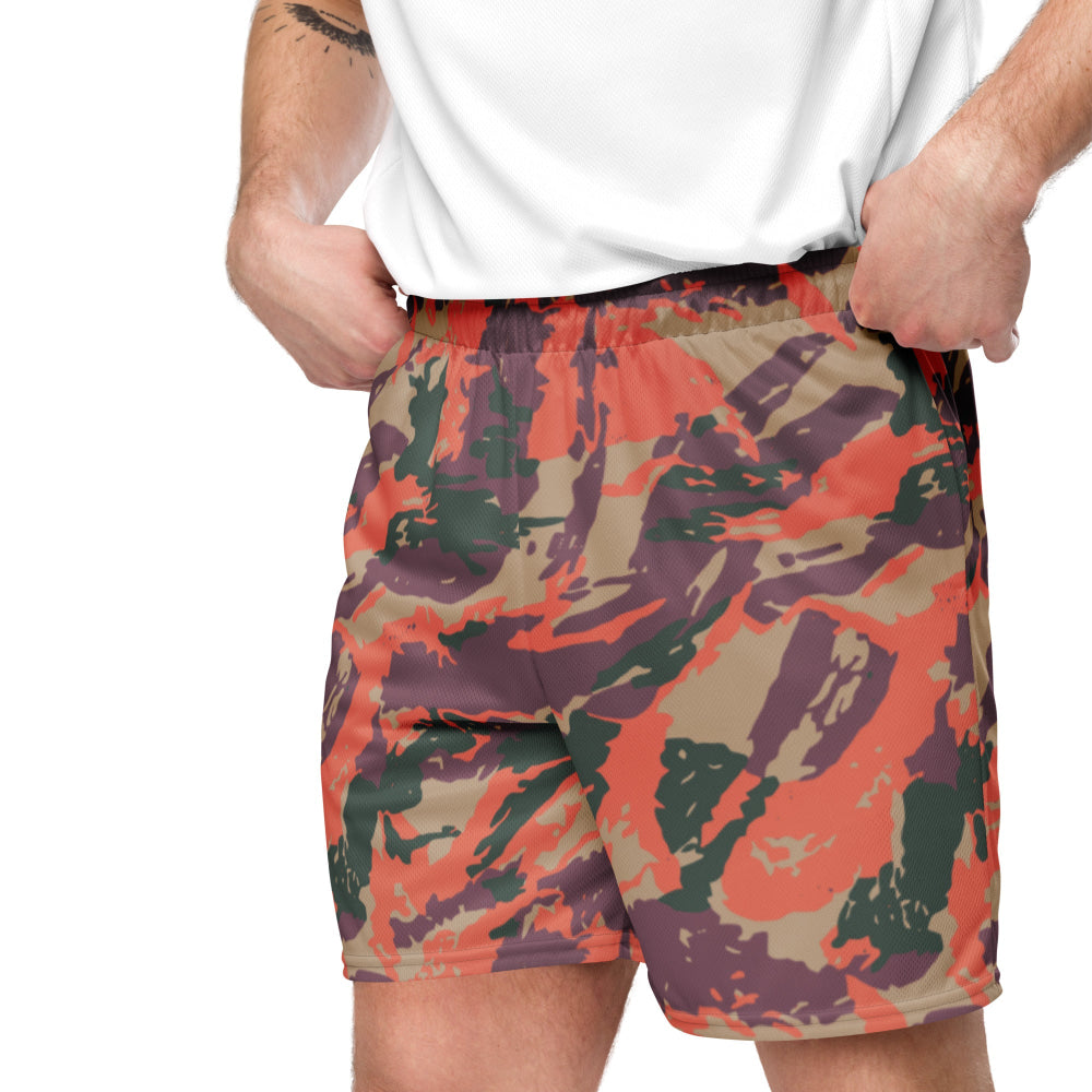 Street Fighter Bison Shock Trooper Movie CAMO Unisex mesh shorts - Unisex Mesh Shorts