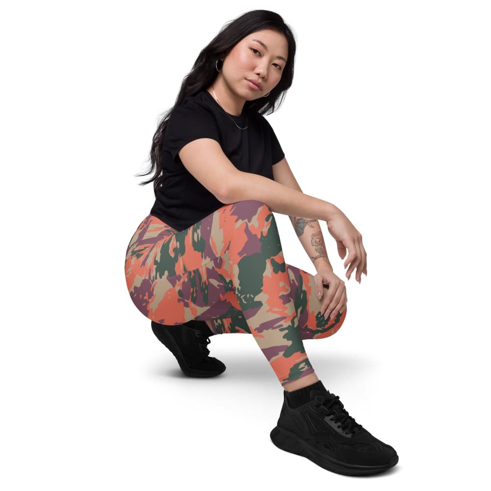 Street Fighter Bison Shock Trooper Movie CAMO Leggings with pockets - Womens With Pockets