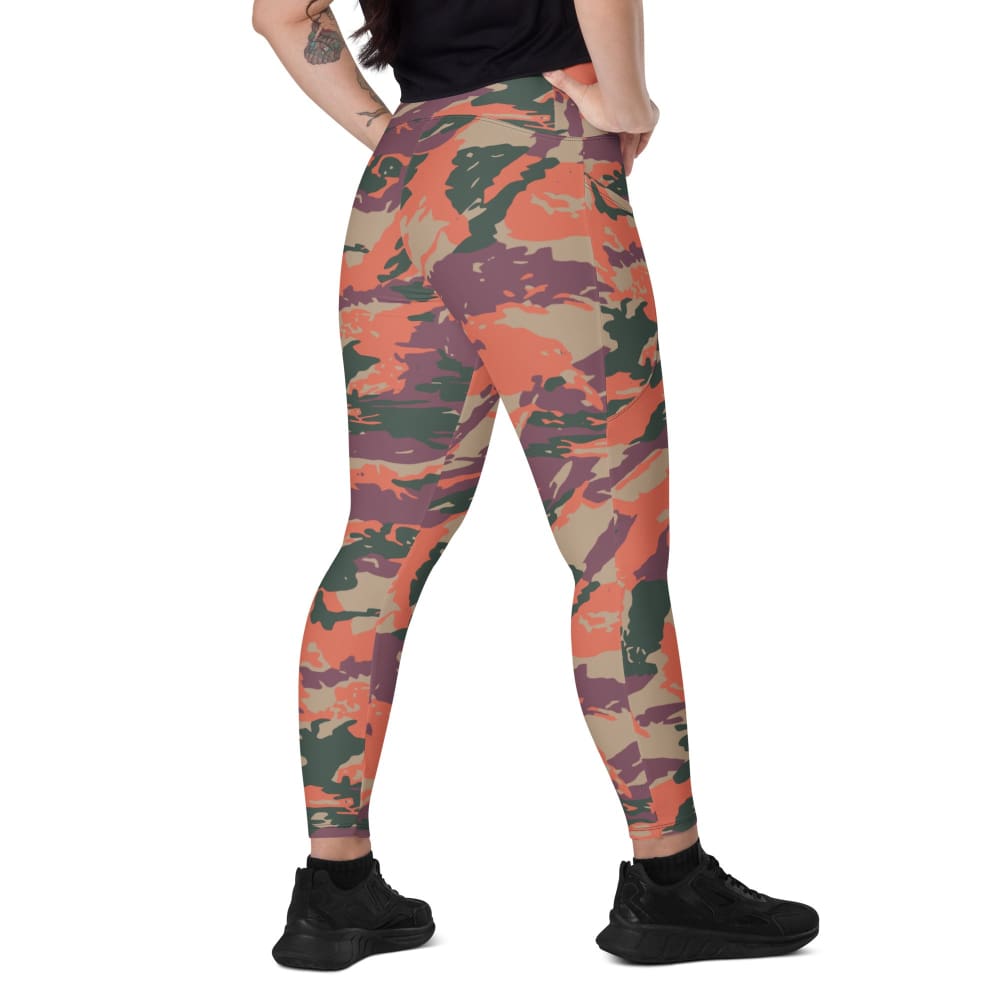 Street Fighter Bison Shock Trooper Movie CAMO Women’s Leggings with pockets - 2XS - Womens Leggings with pockets