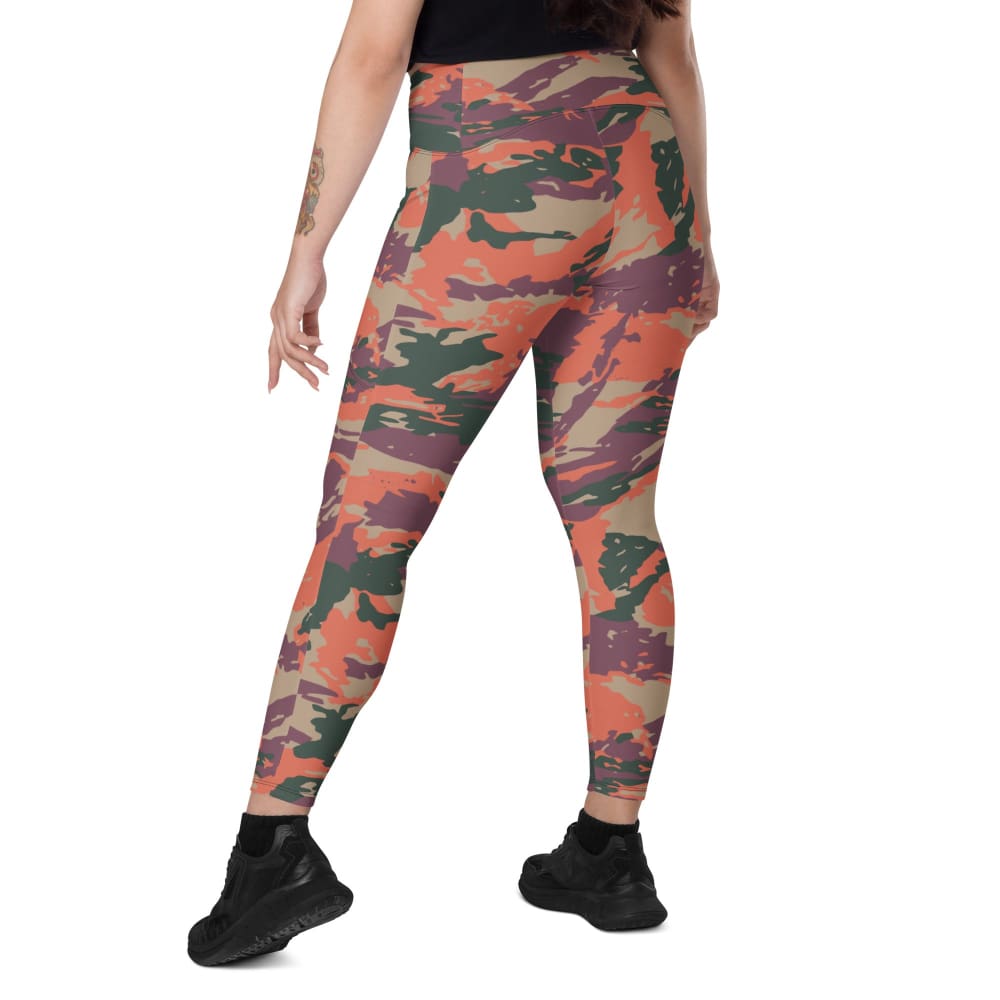 Street Fighter Bison Shock Trooper Movie CAMO Women’s Leggings with pockets - Womens Leggings with pockets