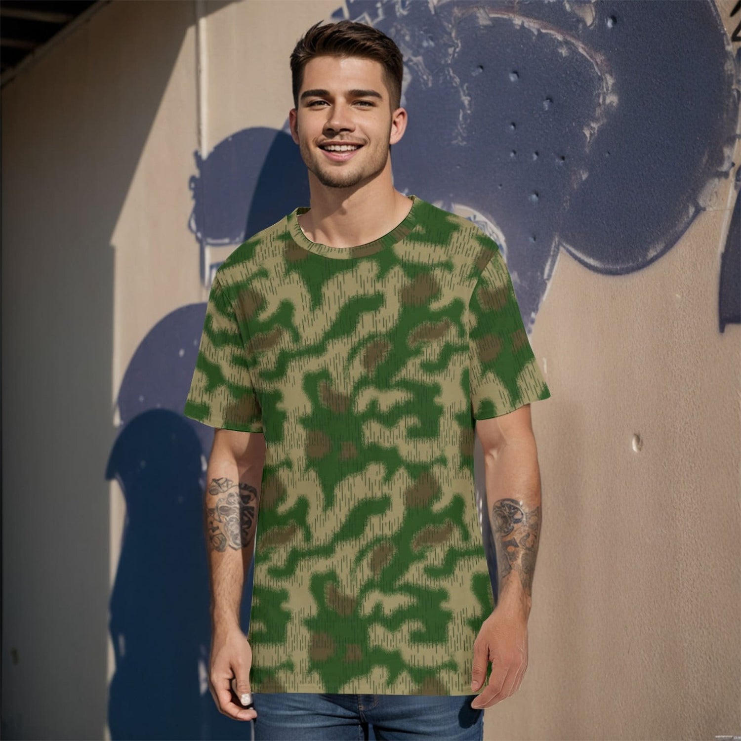 Sumpfmuster Marsh CAMO Mens 100% Cotton T-Shirt - XS / White - T-Shirts