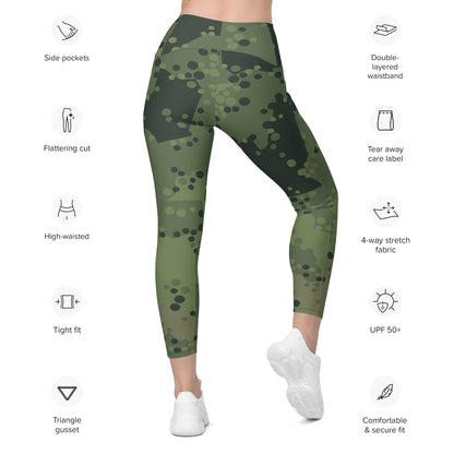 Swedish Barracuda CAMO Leggings with pockets - Womens With Pockets