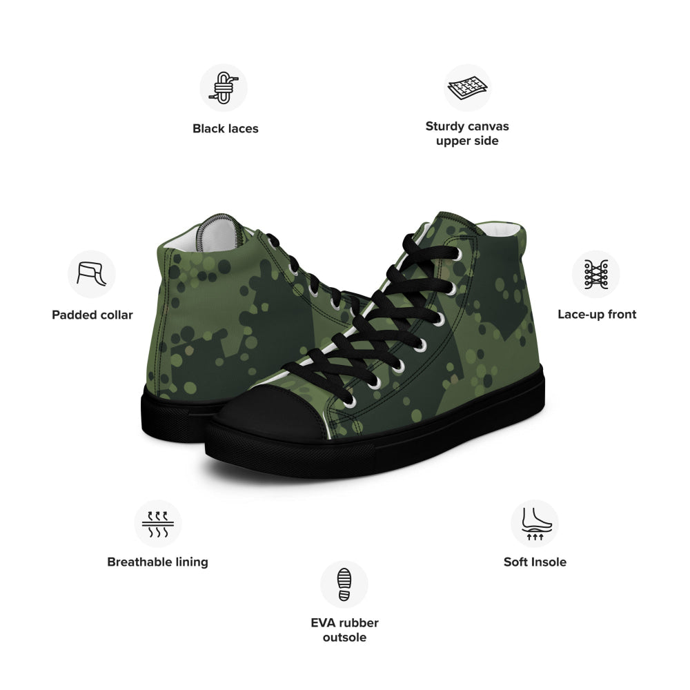 Swedish Barracuda CAMO Men’s high top canvas shoes - Mens High Top Canvas Shoes