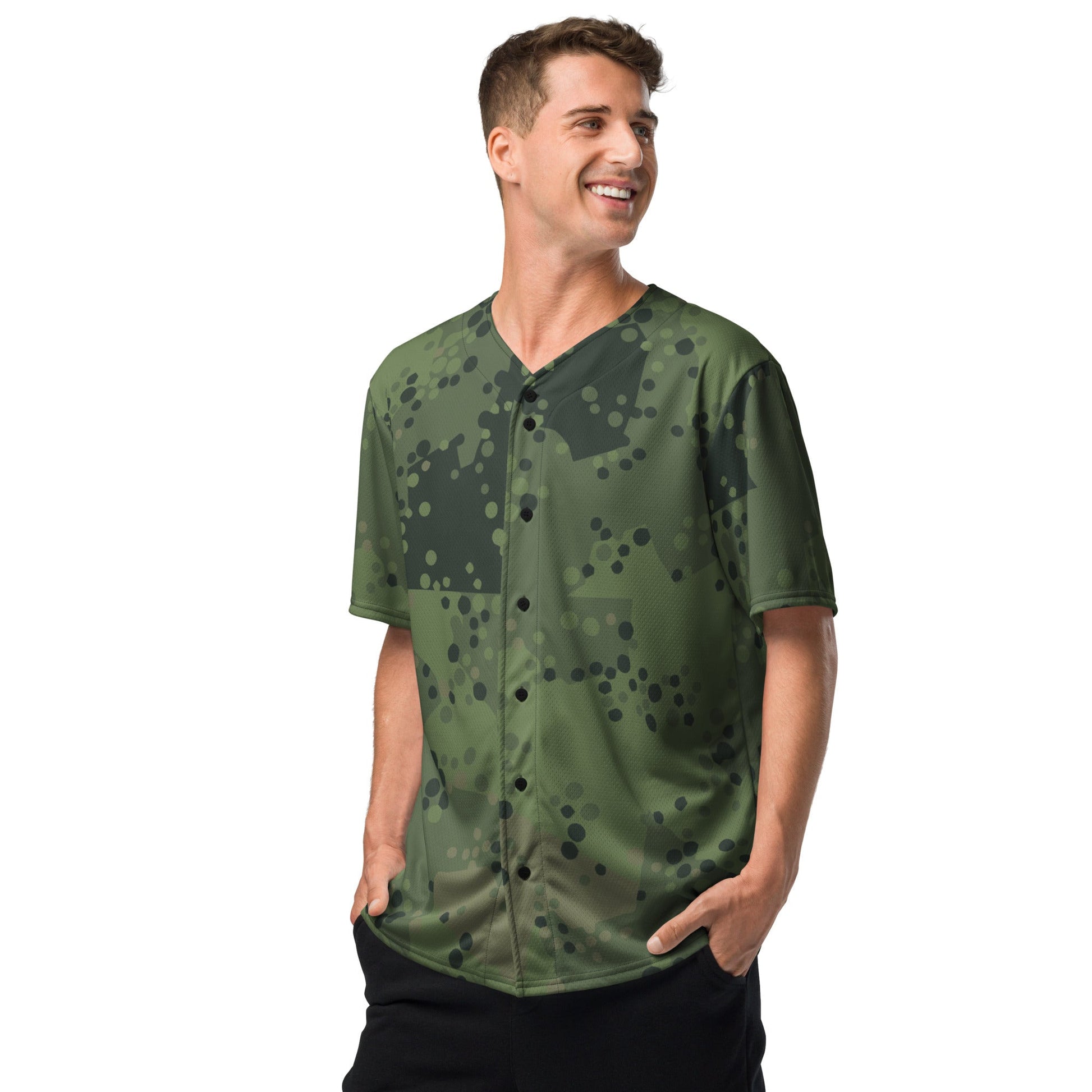 Swedish Barracuda Woodland CAMO baseball jersey - Baseball Jerseys