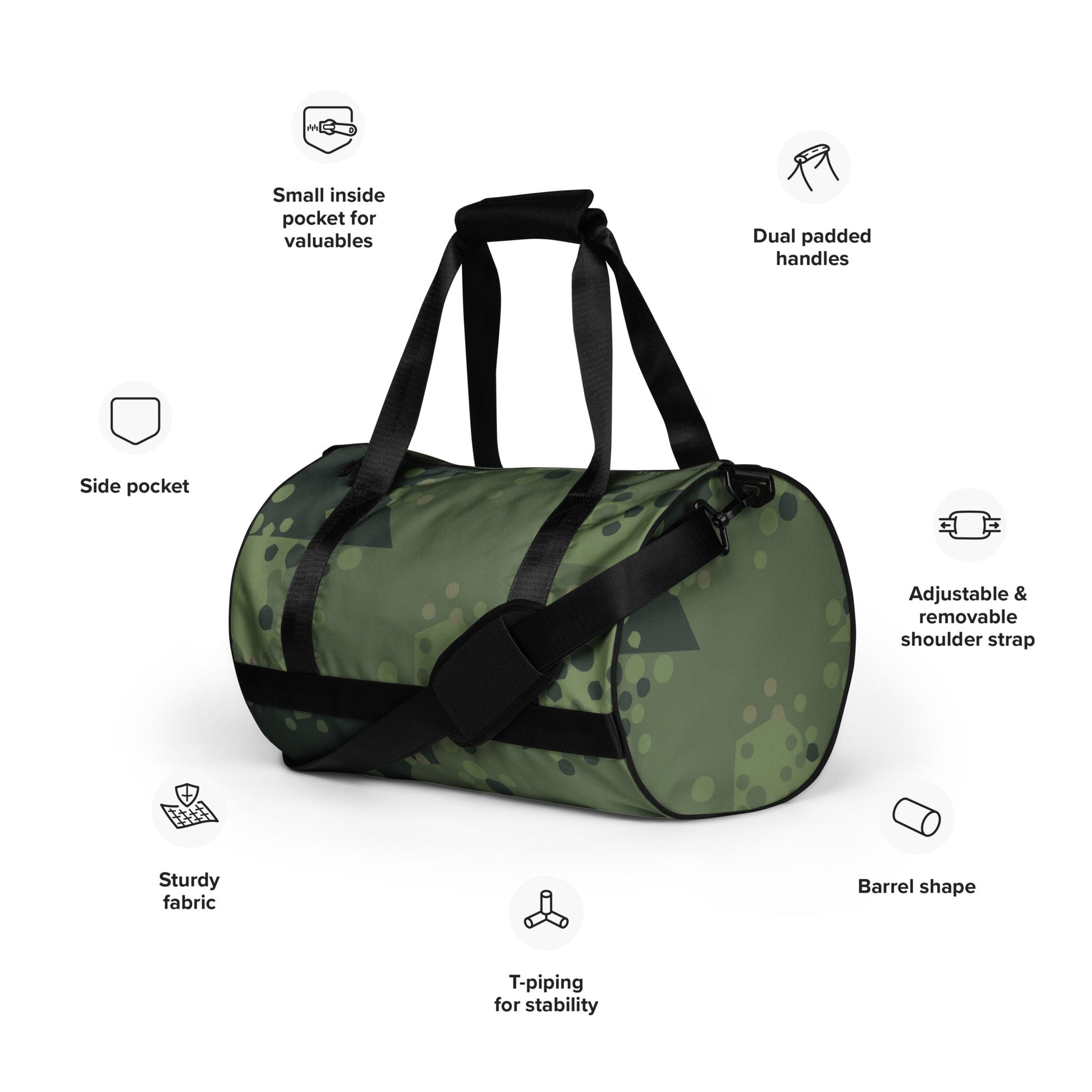 Swedish Barracuda Woodland CAMO gym bag - Gym Bags