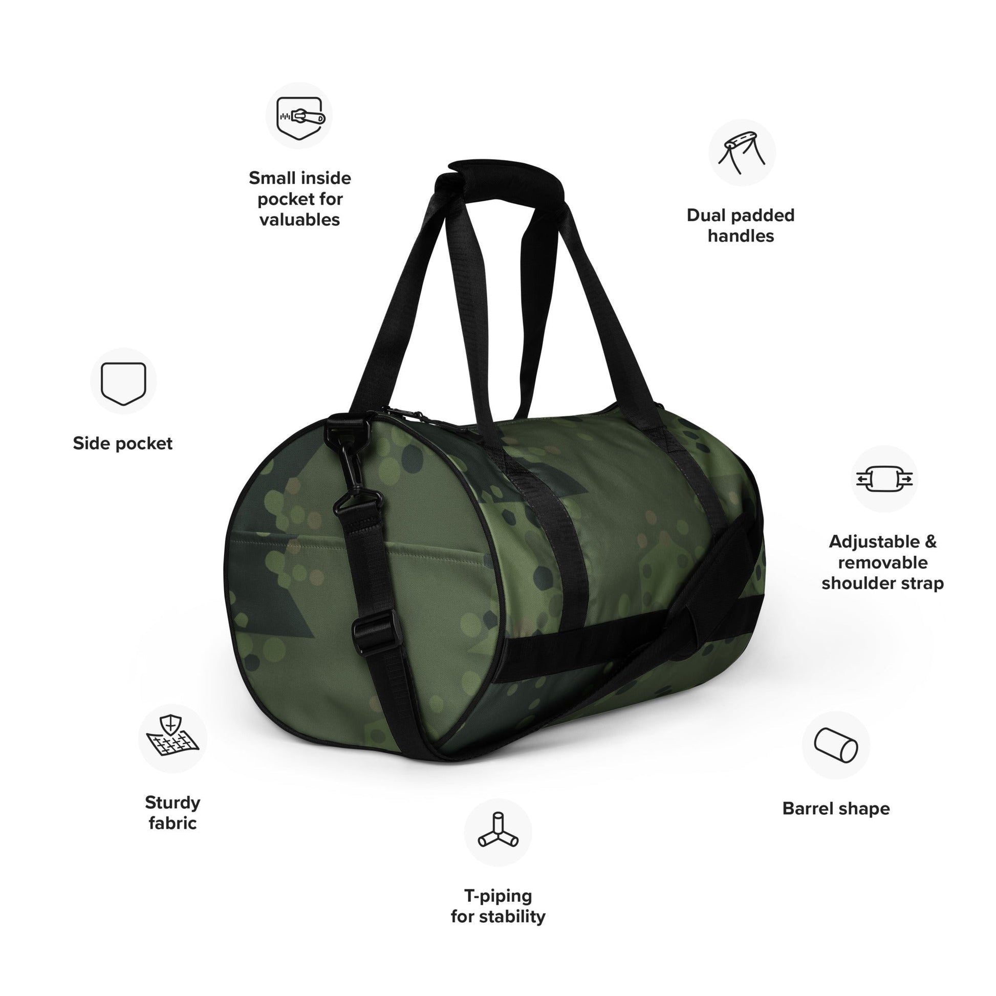 Swedish Barracuda Woodland CAMO gym bag - Gym Bags