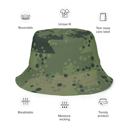 Swedish Barracuda Woodland CAMO Reversible bucket hat - Bucket Hats
