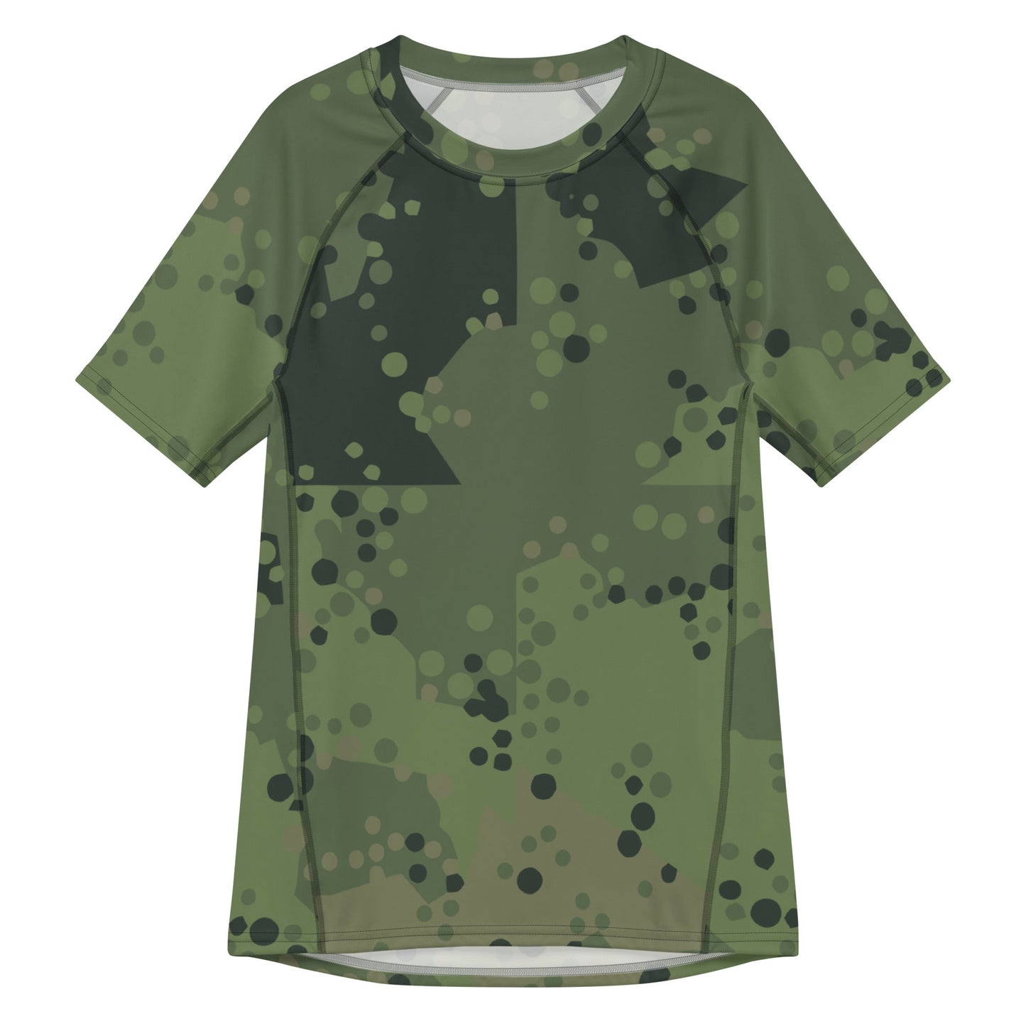 Swedish Barracuda Woodland CAMO short-leeve mens rash guard - 2XS