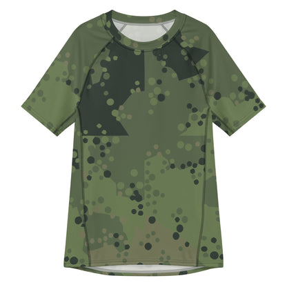 Swedish Barracuda Woodland CAMO short-leeve mens rash guard - 2XS