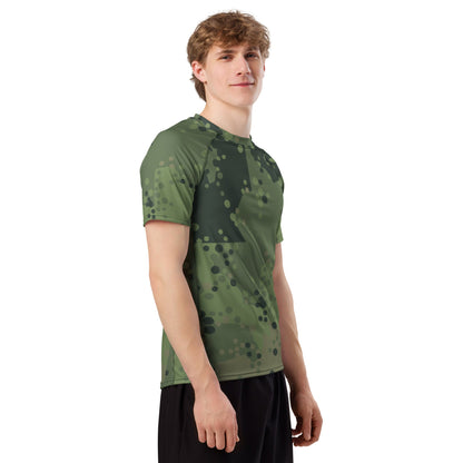 Swedish Barracuda Woodland CAMO short-leeve mens rash guard