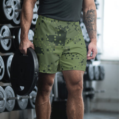 Swedish Barracuda Woodland CAMO Unisex Athletic Long Shorts XS