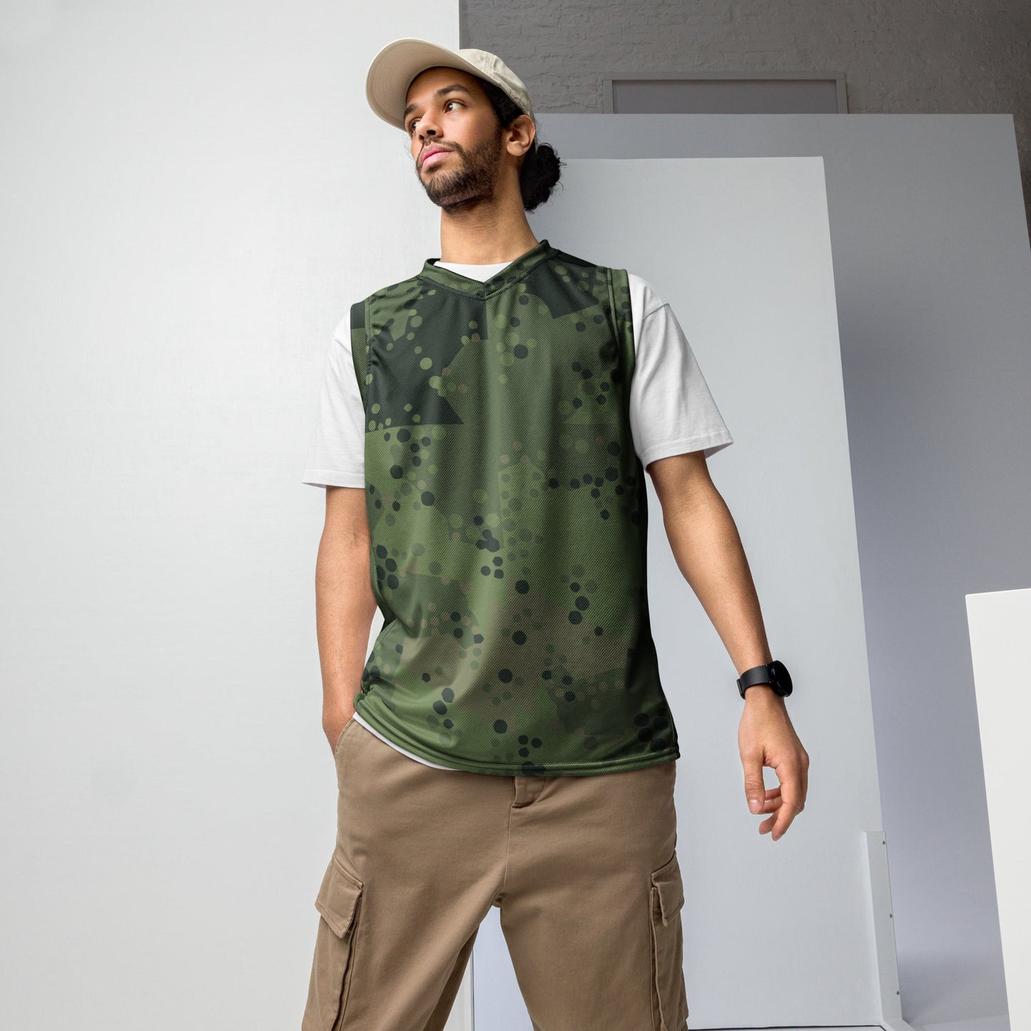 Swedish Barracuda Woodland CAMO unisex basketball jersey 2XS Basketball Jerseys