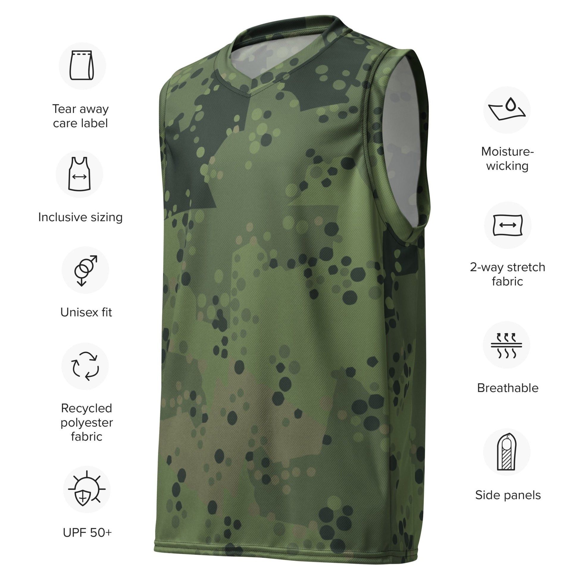 Swedish Barracuda Woodland CAMO unisex basketball jersey Basketball Jerseys