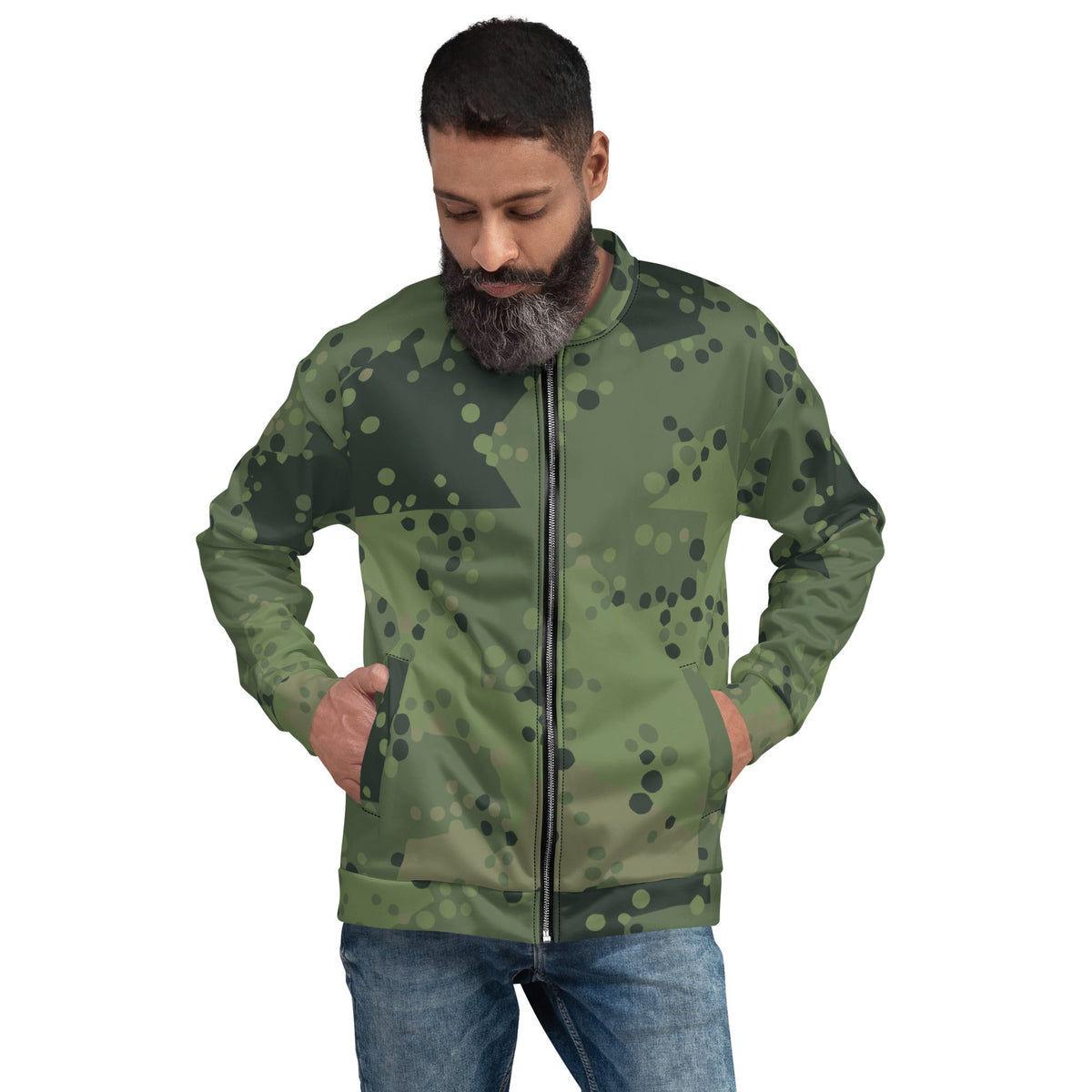 CAMO HQ - Swedish Barracuda Woodland CAMO Unisex Bomber
