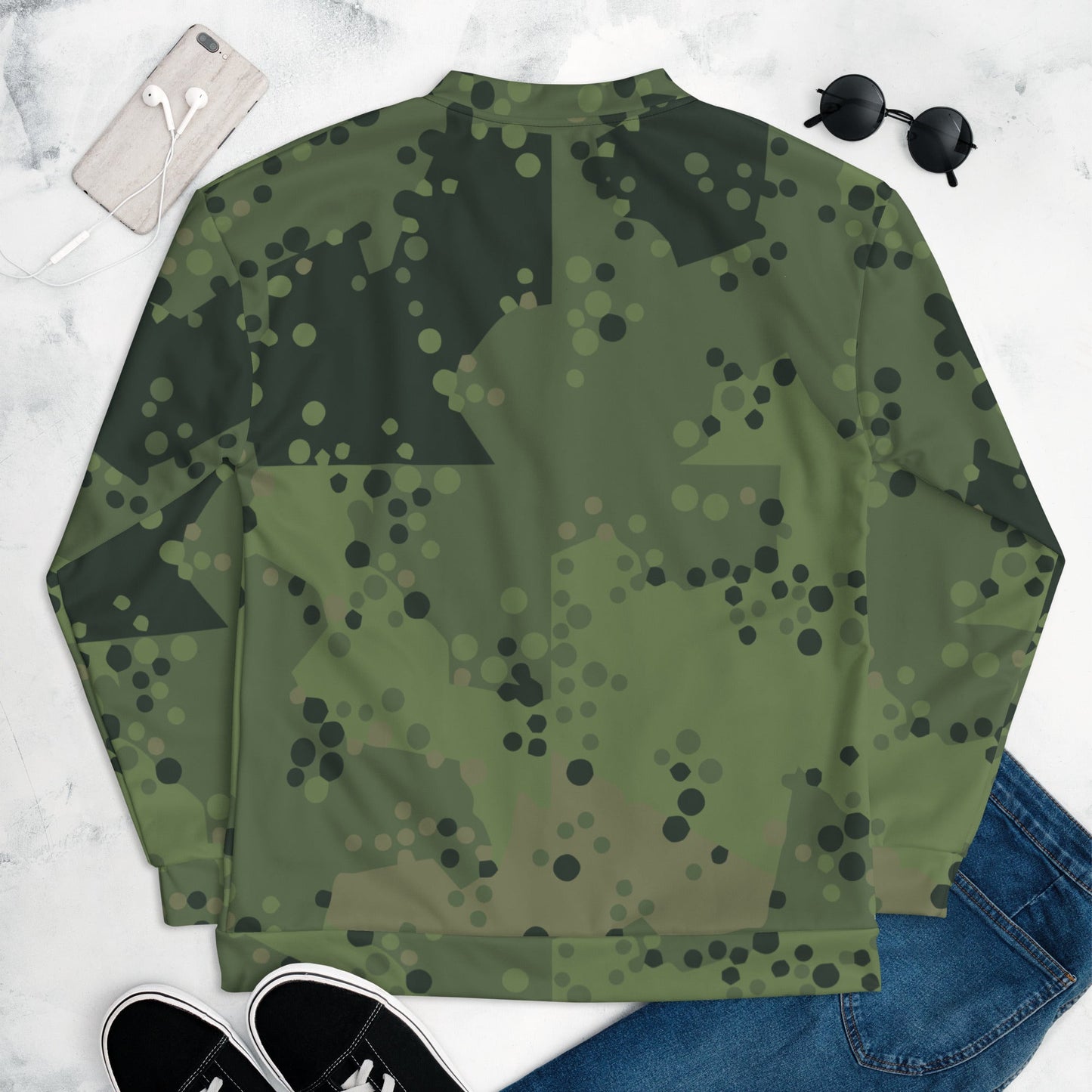 Swedish Barracuda Woodland CAMO Unisex Bomber Jacket - Jackets