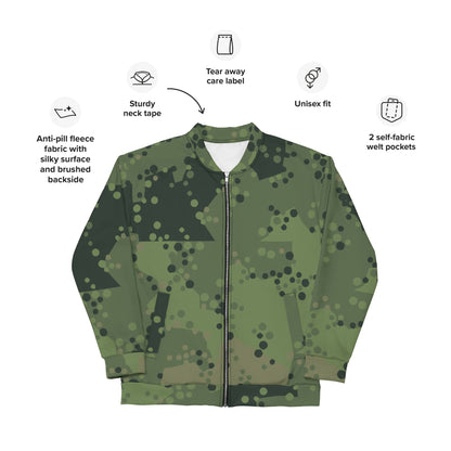 Swedish Barracuda Woodland CAMO Unisex Bomber Jacket - Jackets