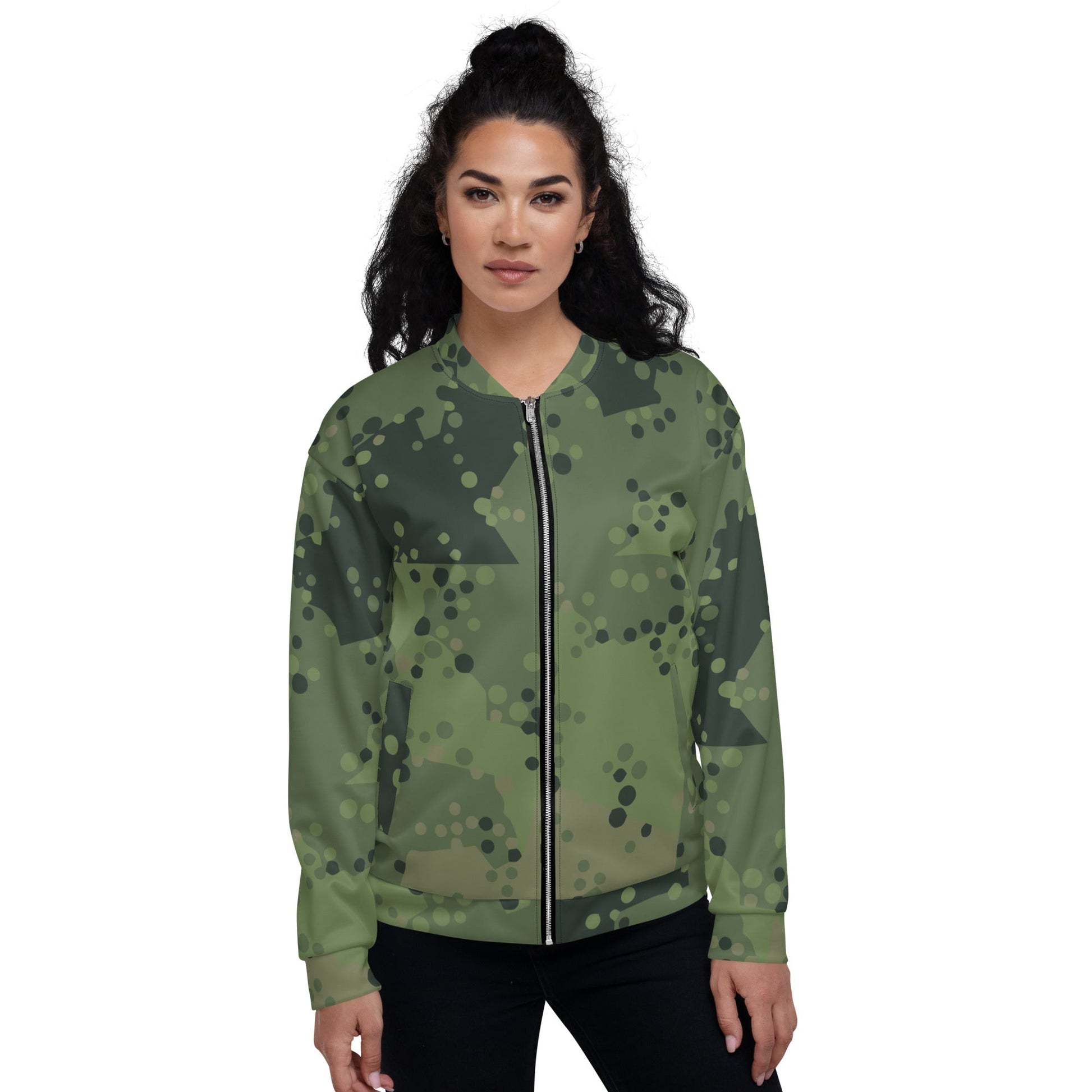 Swedish Barracuda Woodland CAMO Unisex Bomber Jacket - Jackets
