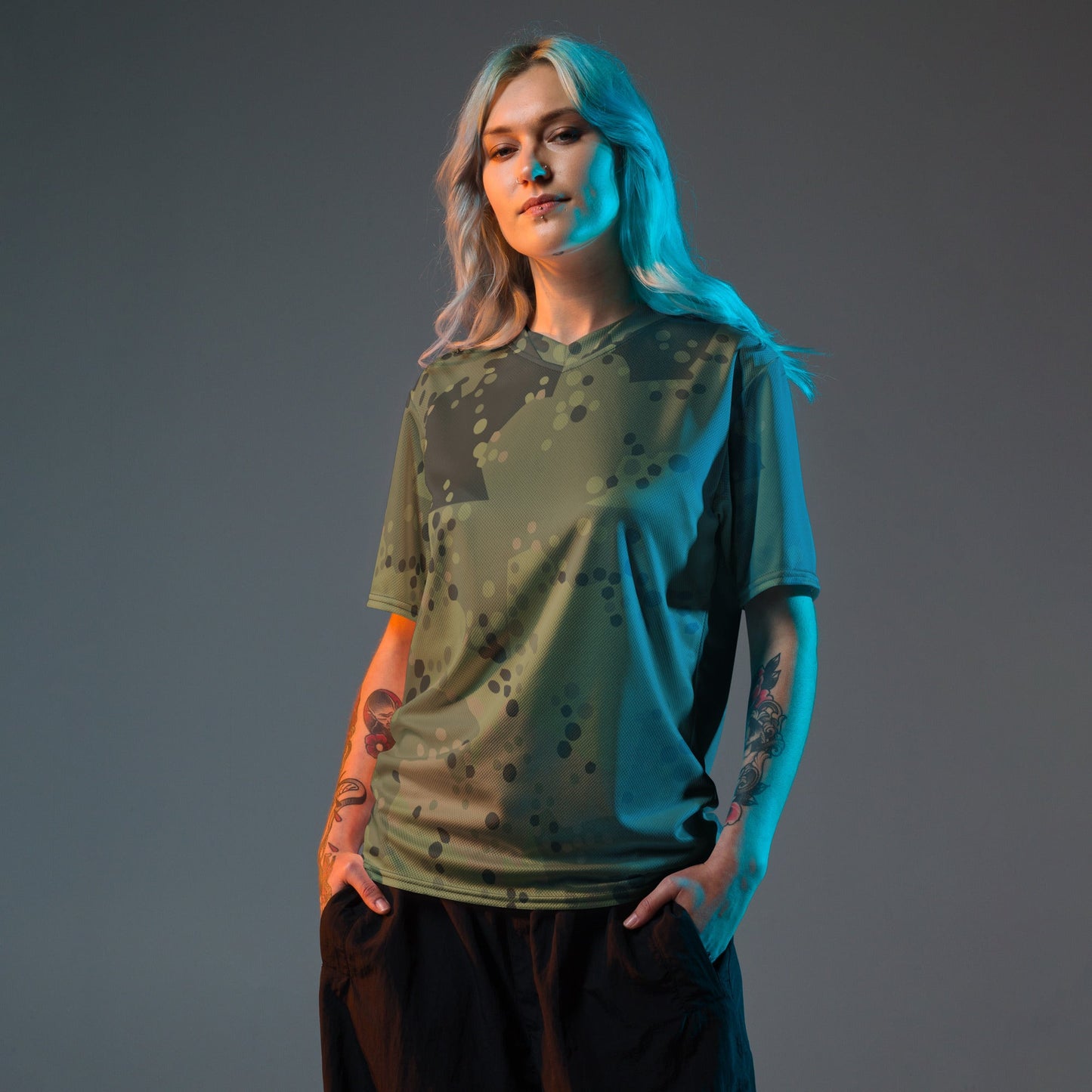 Swedish Barracuda Woodland CAMO unisex sports jersey Sports Jerseys