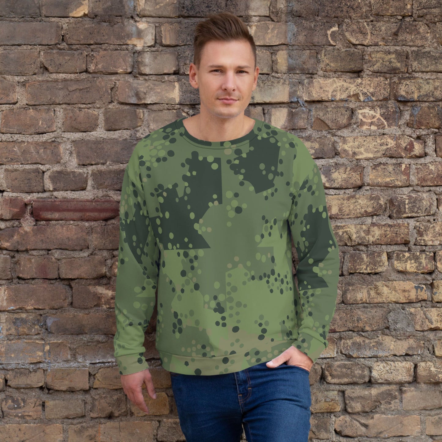 Swedish Barracuda Woodland CAMO Unisex Sweatshirt - XS - Sweatshirts