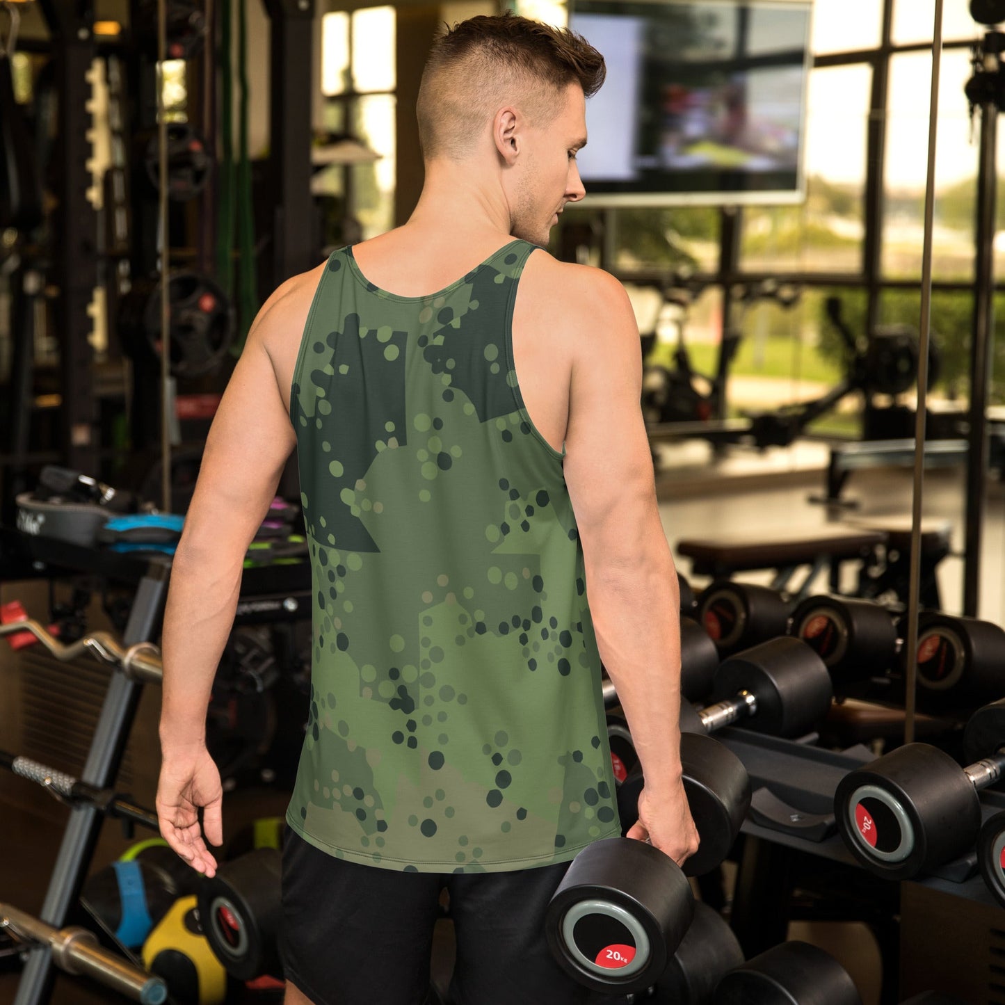 Swedish Barracuda Woodland CAMO Unisex Tank Top - Tops