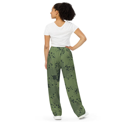 Swedish Barracuda Woodland CAMO unisex wide leg pants Wide Pants