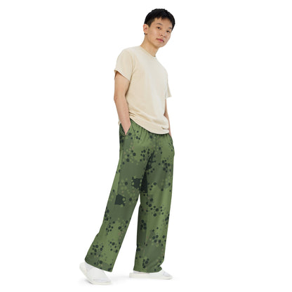 Swedish Barracuda Woodland CAMO unisex wide leg pants Wide Pants