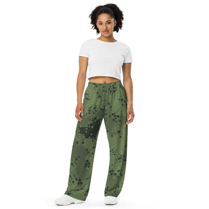 Swedish Barracuda Woodland CAMO unisex wide leg pants Wide Pants