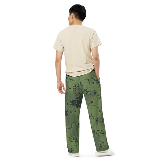 Swedish Barracuda Woodland CAMO unisex wide leg pants Wide Pants