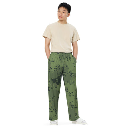 Swedish Barracuda Woodland CAMO unisex wide leg pants Wide Pants