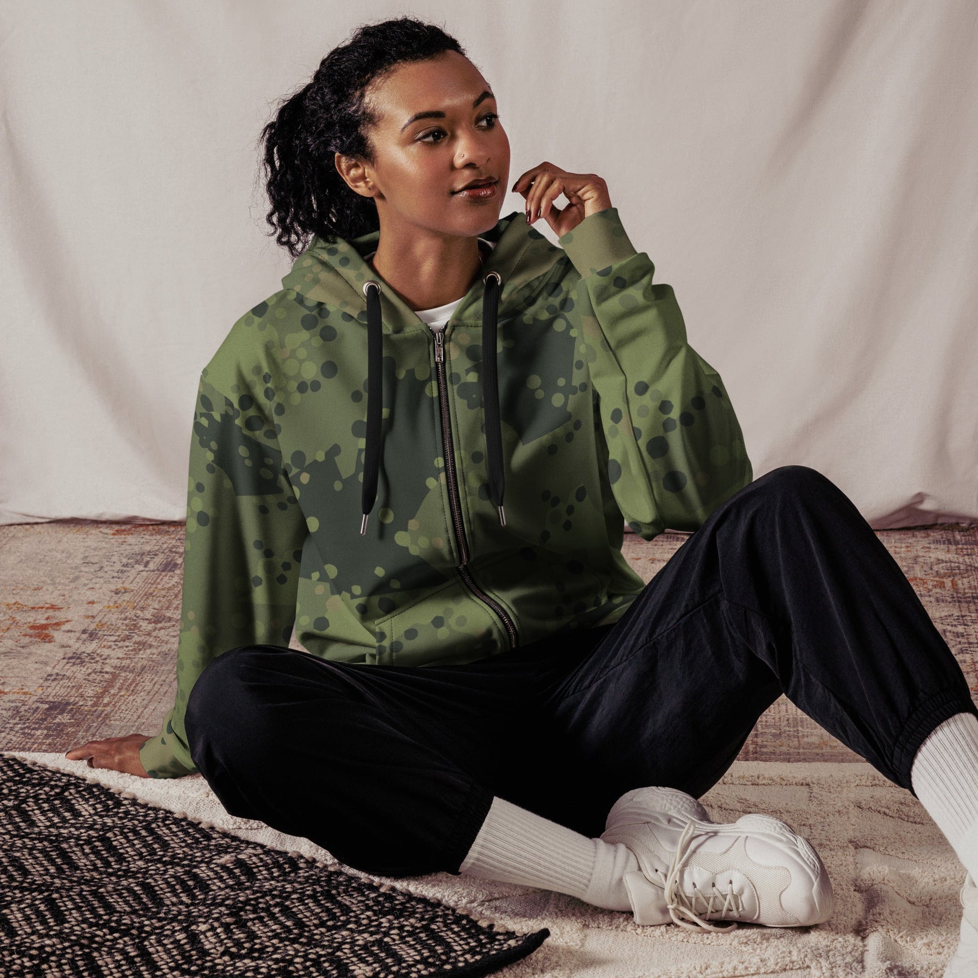 Swedish Barracuda Woodland CAMO Unisex zip hoodie Zip Hoodies